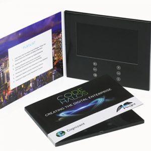 7 inch screen Video in folder video book lcd video brochure