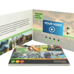 Company presentation video player video in print technology video in print china