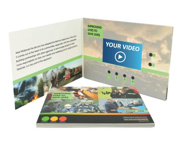 Company presentation video player video in print technology video in print china