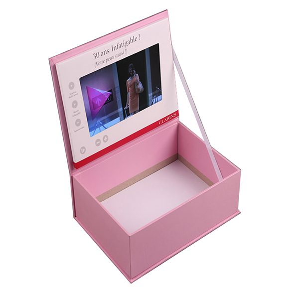 Handmade custom lcd video greeting card box with 7inch TFT HD screen for promotion
