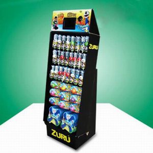 Pop cardboard point of sale display stand with insert tv monitor